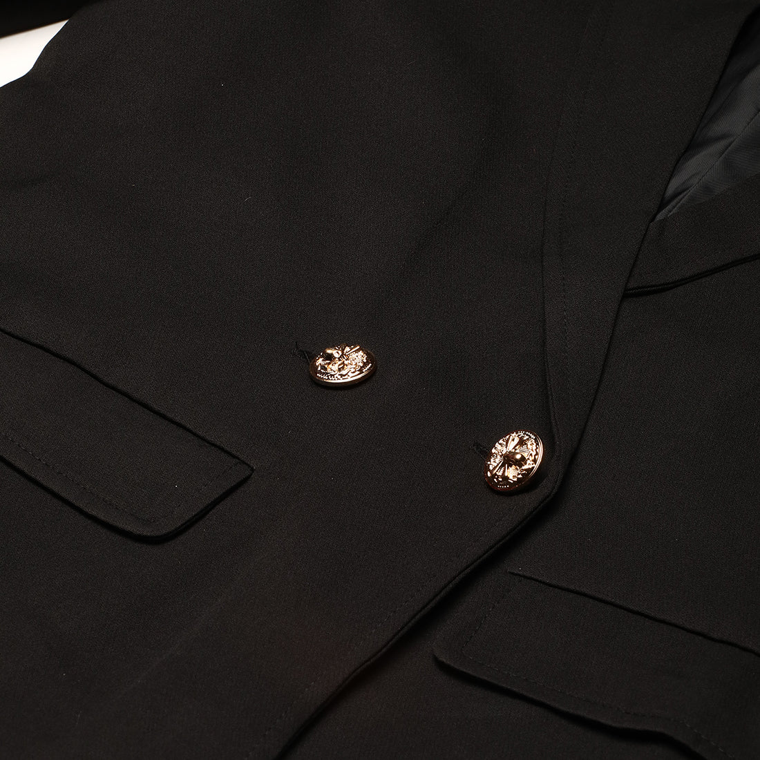 casual blazer jacket#color_black