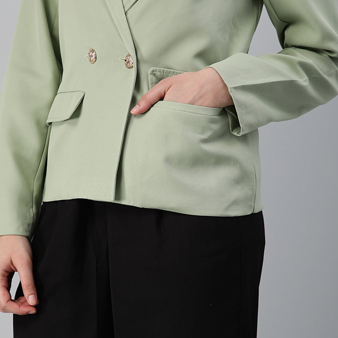 casual blazer jacket#color_mint-green