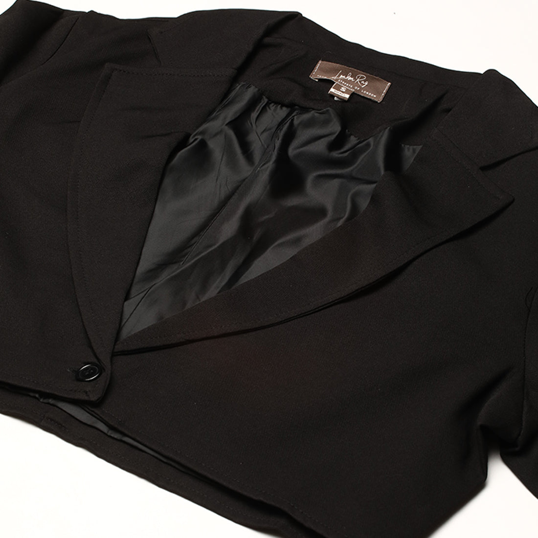 cropped tailored blazer#color_black