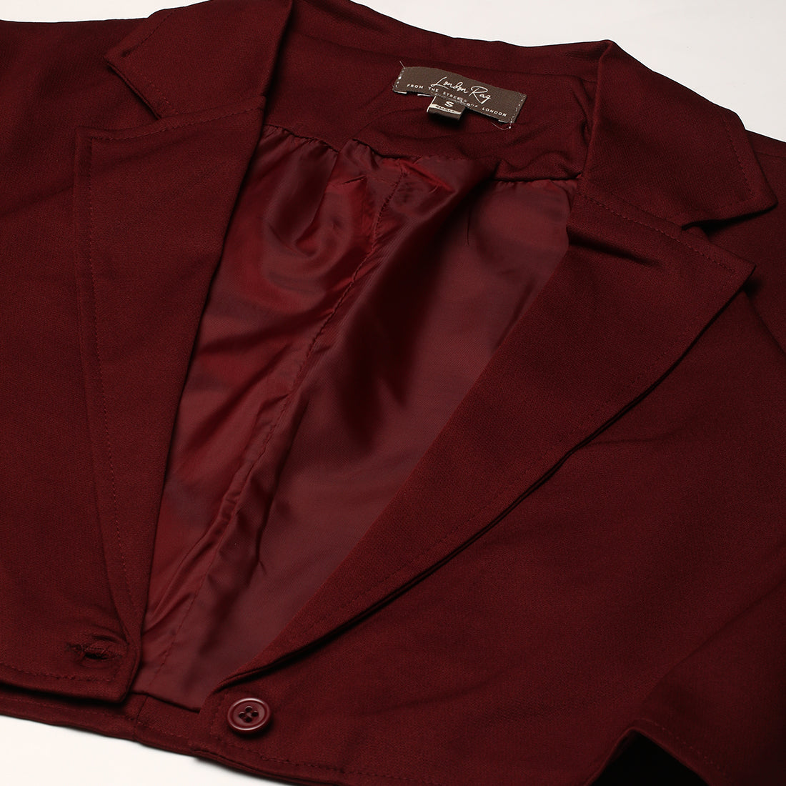 cropped tailored blazer#color_burgundy