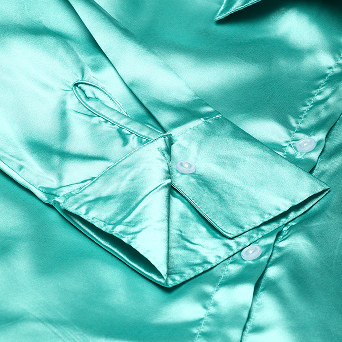long sleeve satin shirt#color_aqua-blue