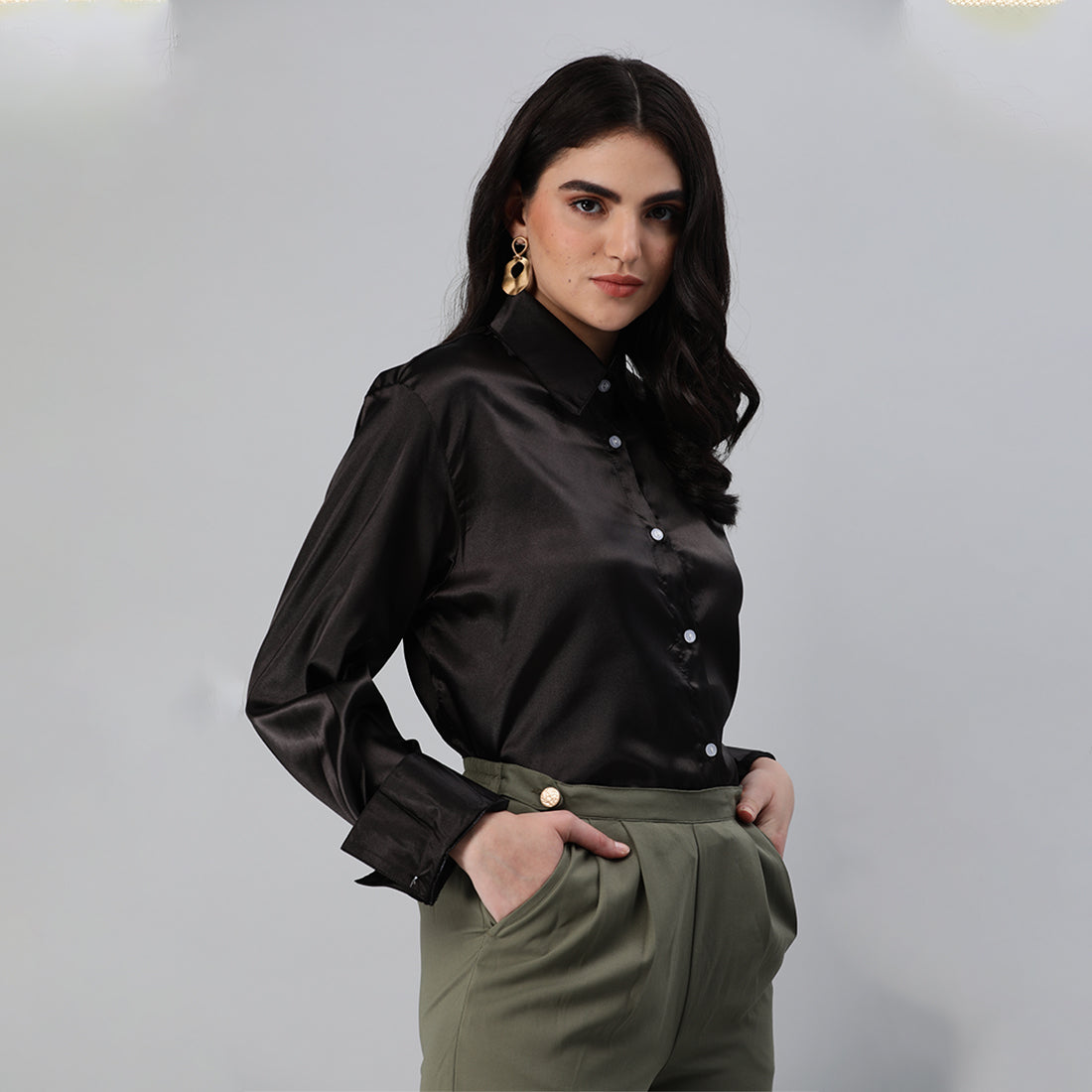 long sleeve satin shirt#color_black