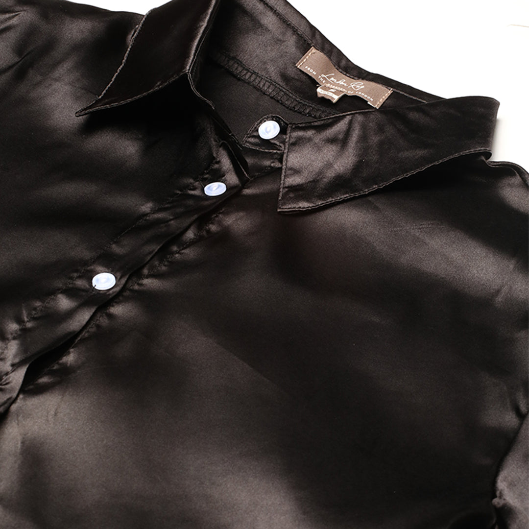 long sleeve satin shirt#color_black