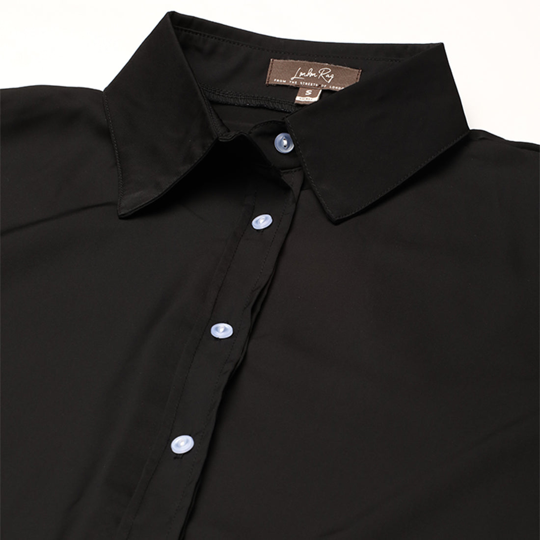 basic long sleeved collared shirt#color_black