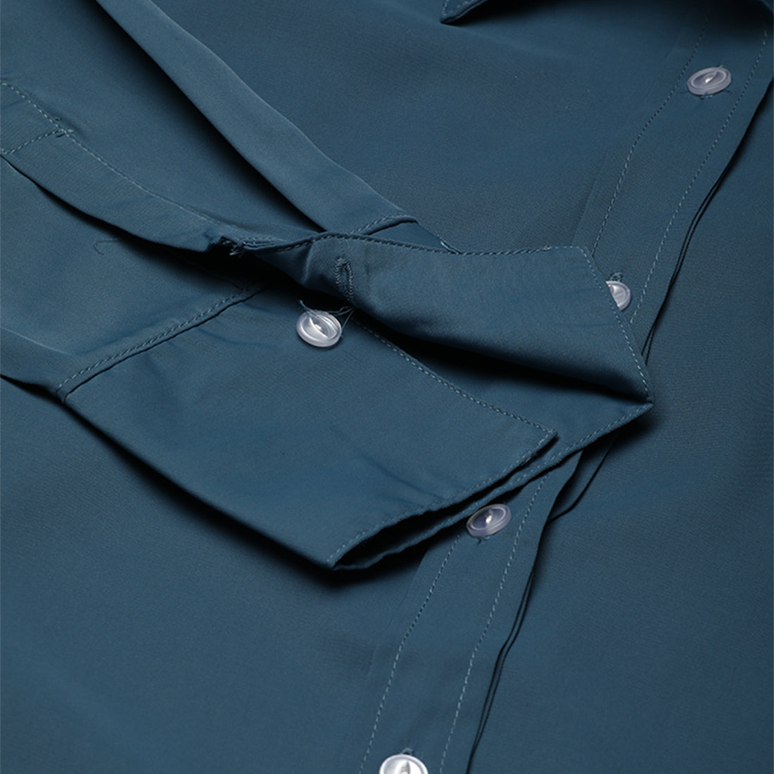 basic long sleeved collared shirt#color_navy