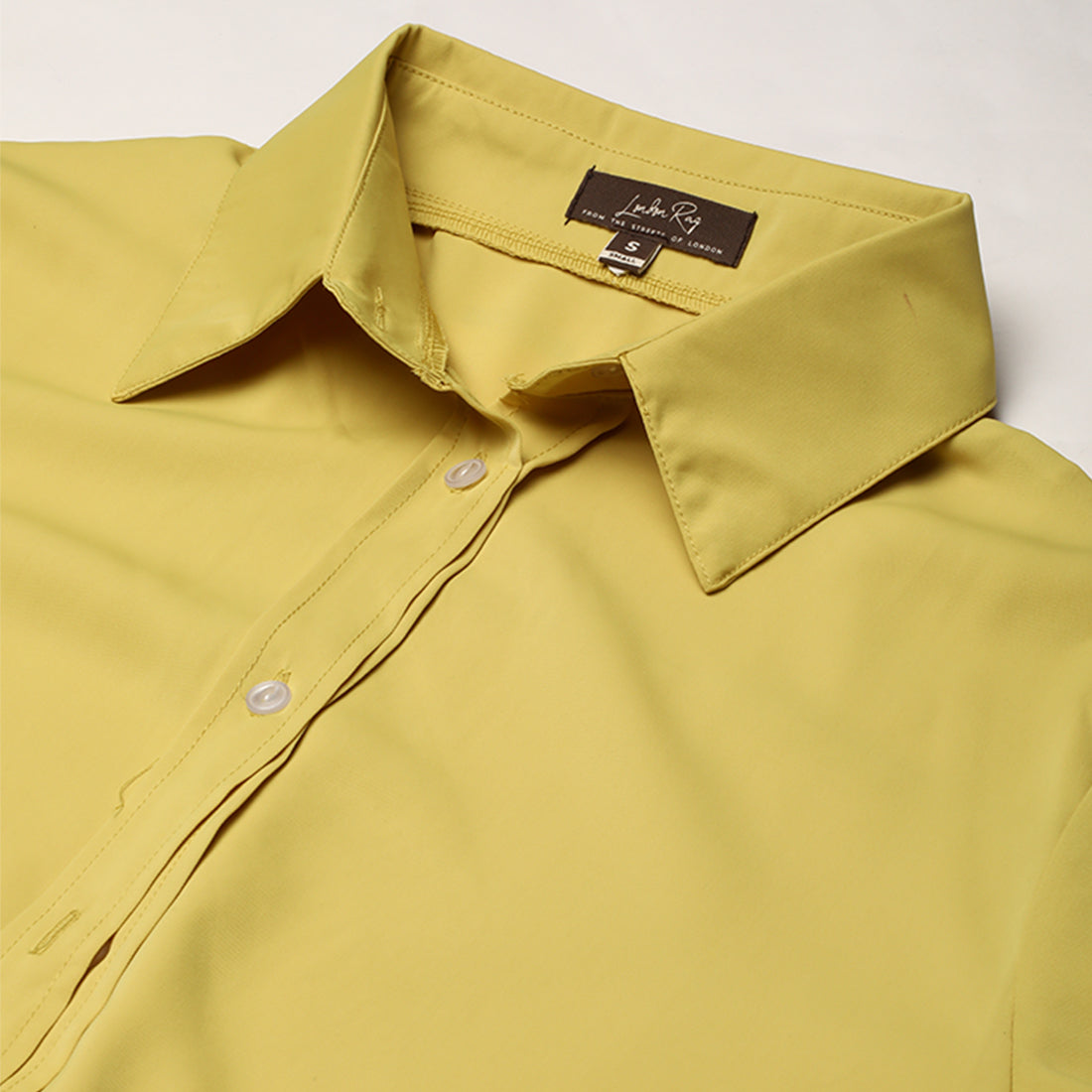 basic long sleeved collared shirt#color_yellow