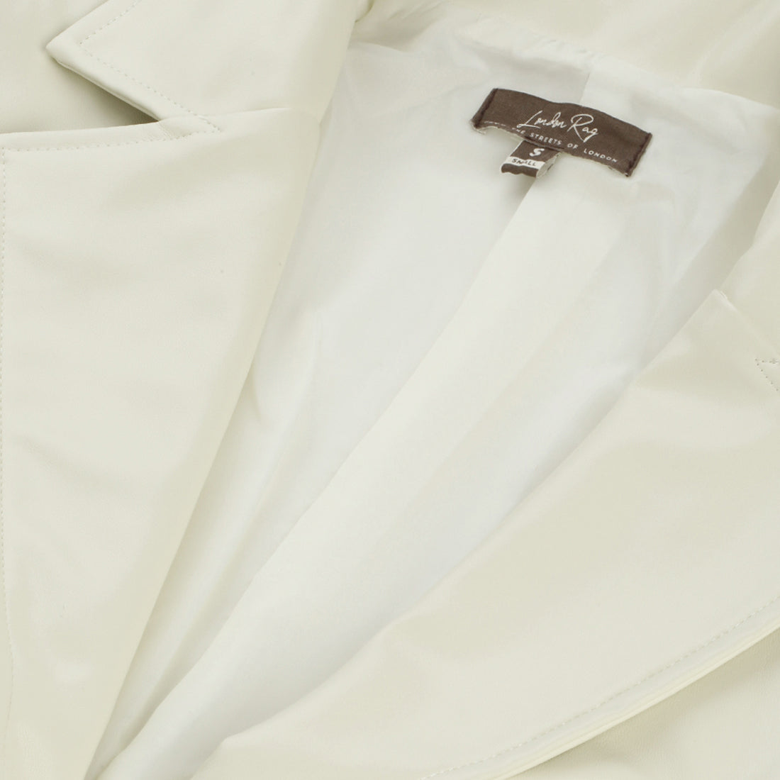 Cream Basic Button Down Blazer