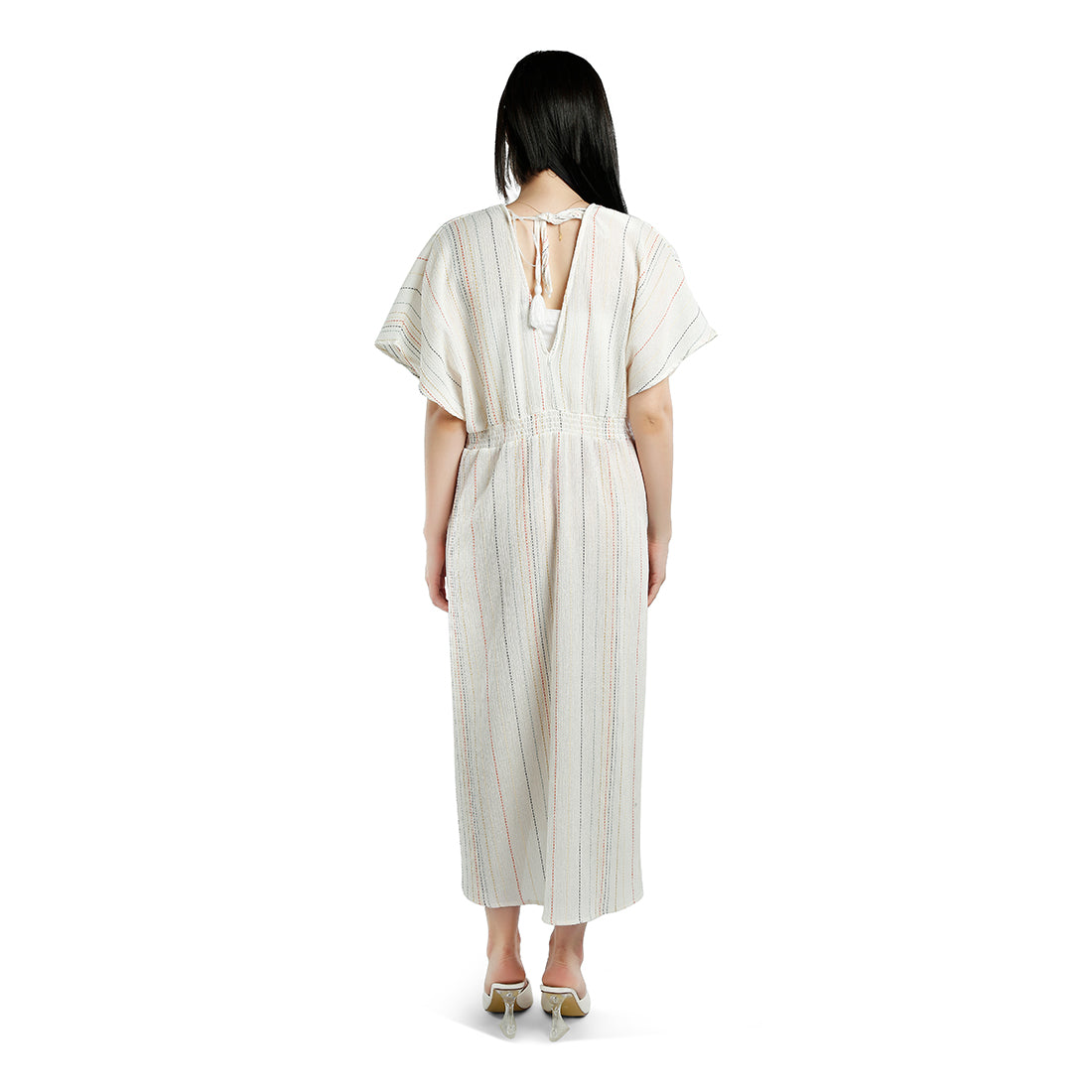 V-Neck Tassel Summer Cotton Dress