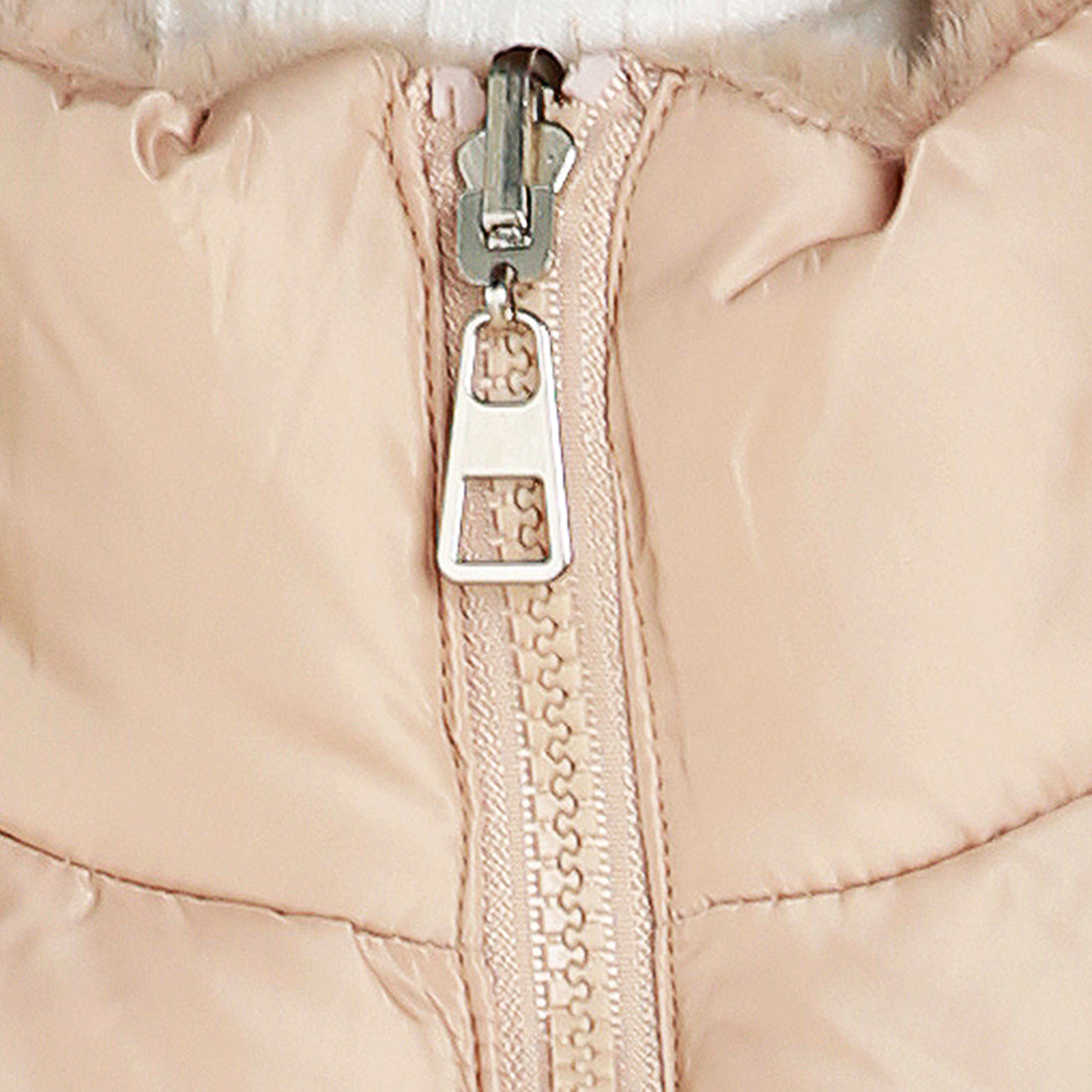 zipper reversible sleeveless jacket#color_taupe