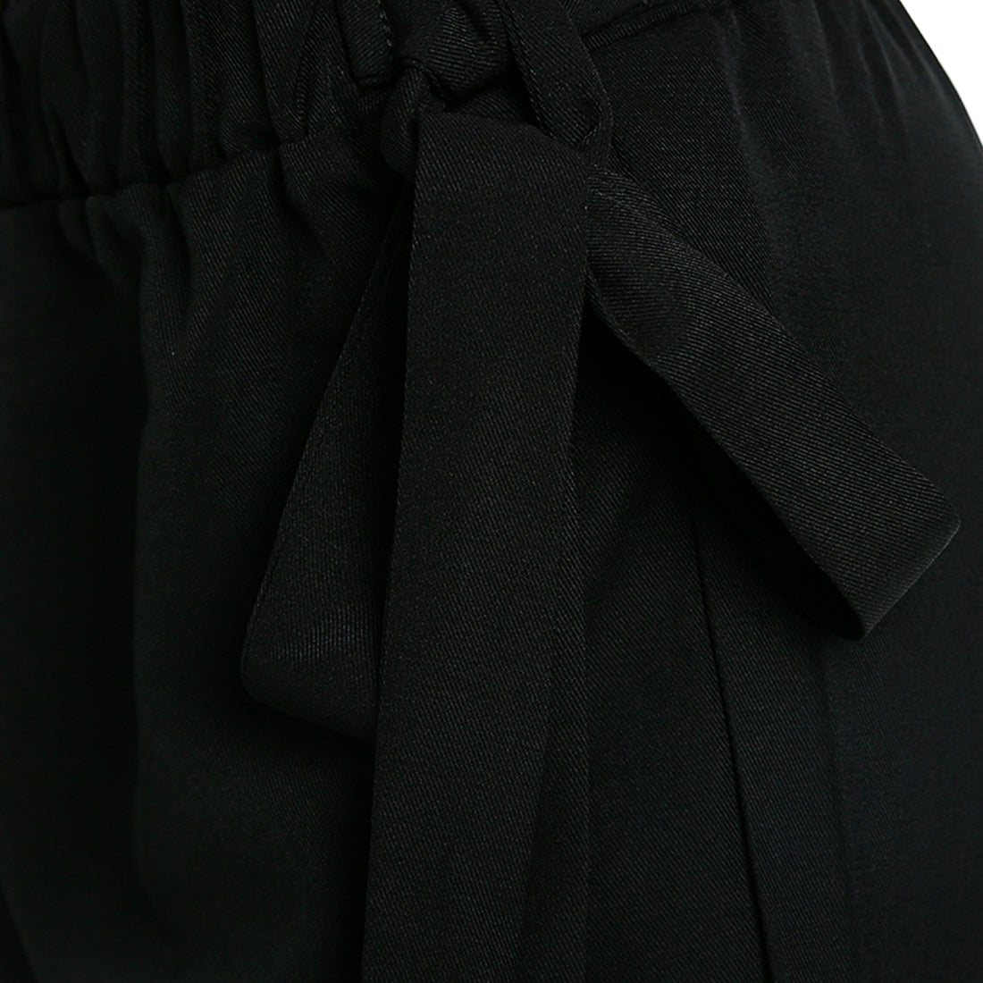 solid waist belt pants#color_black