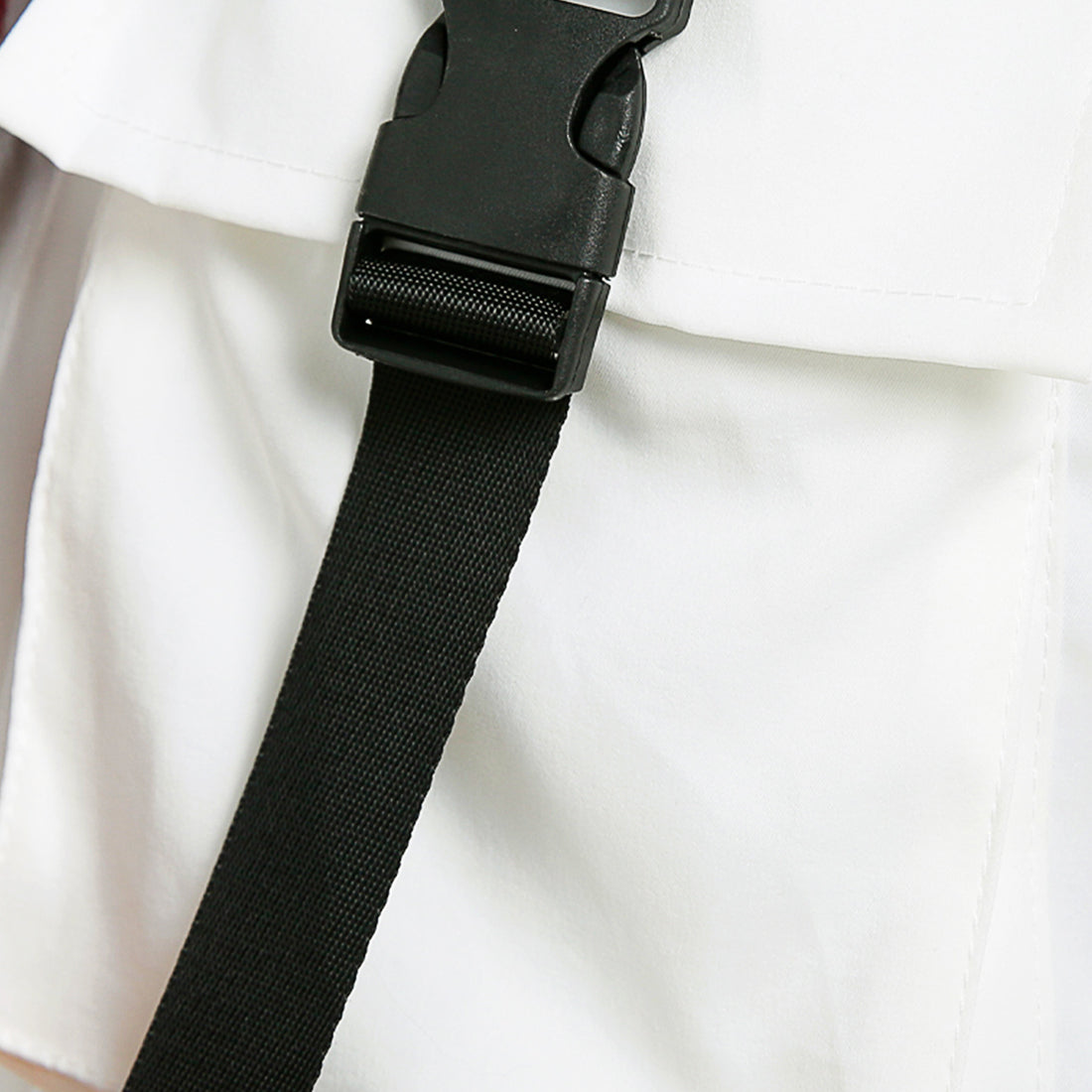 cargo high waisted shorts#color_white