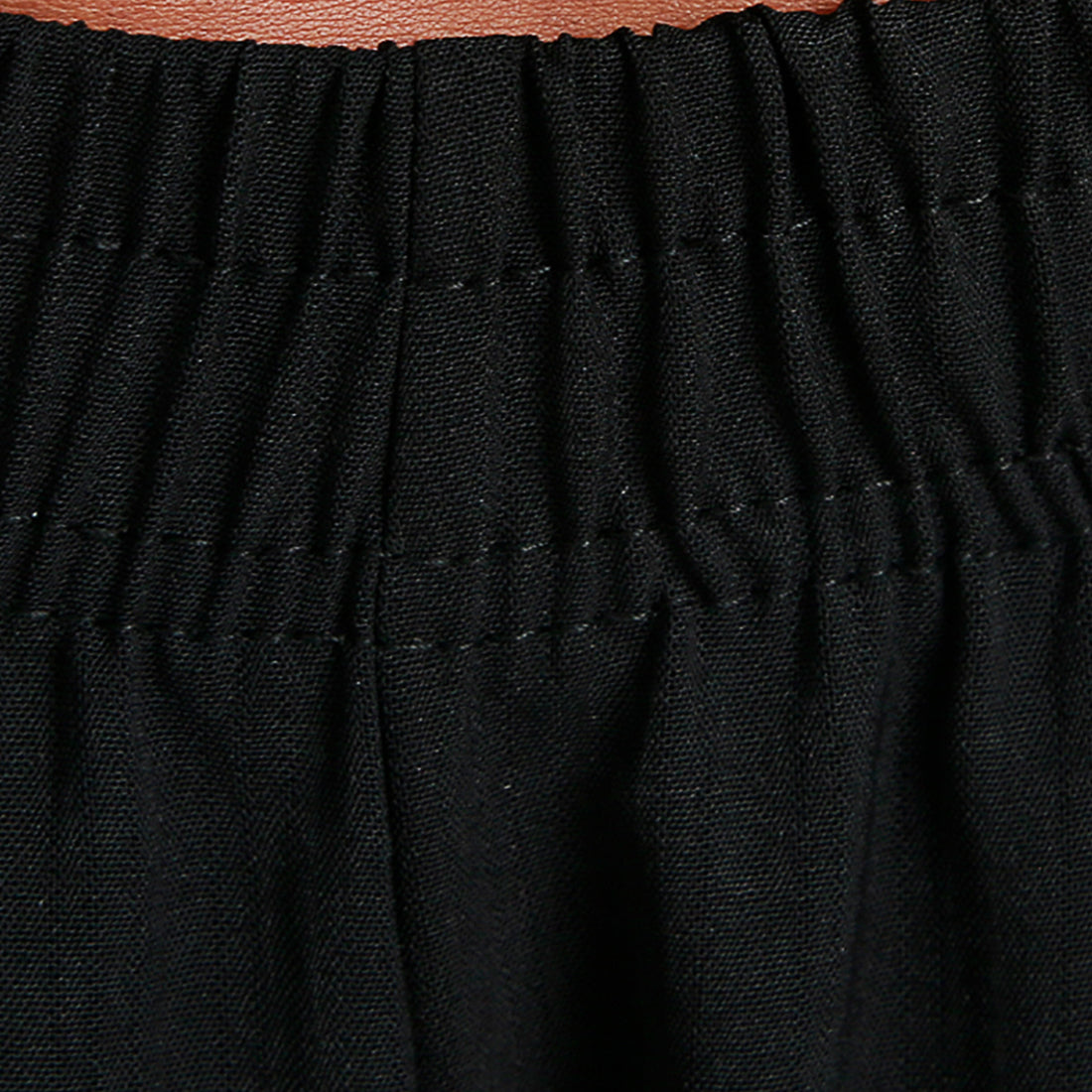 high waisted solid wide trouser pants#color_black