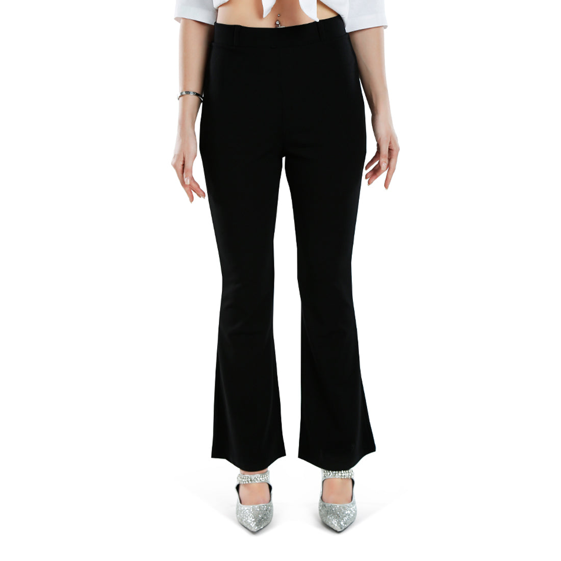 flared cut trousers#color_black