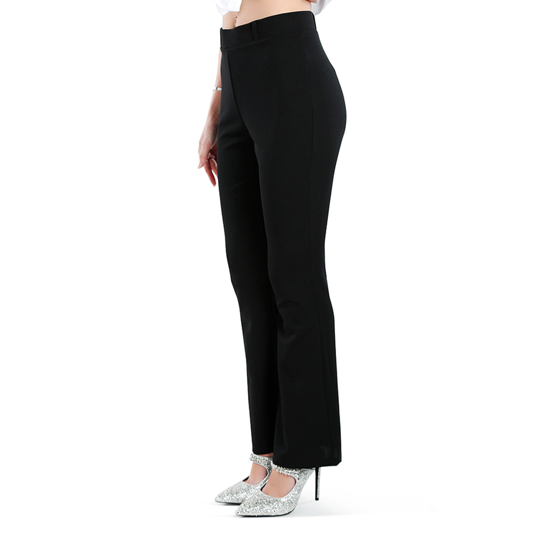 flared cut trousers#color_black