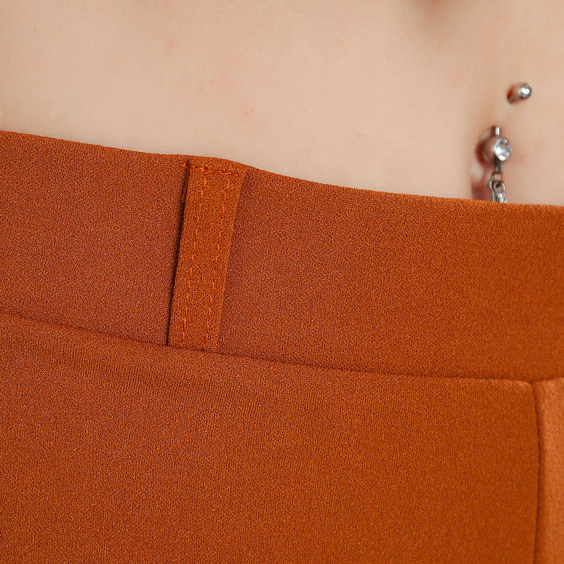 flared cut trousers#color_brown