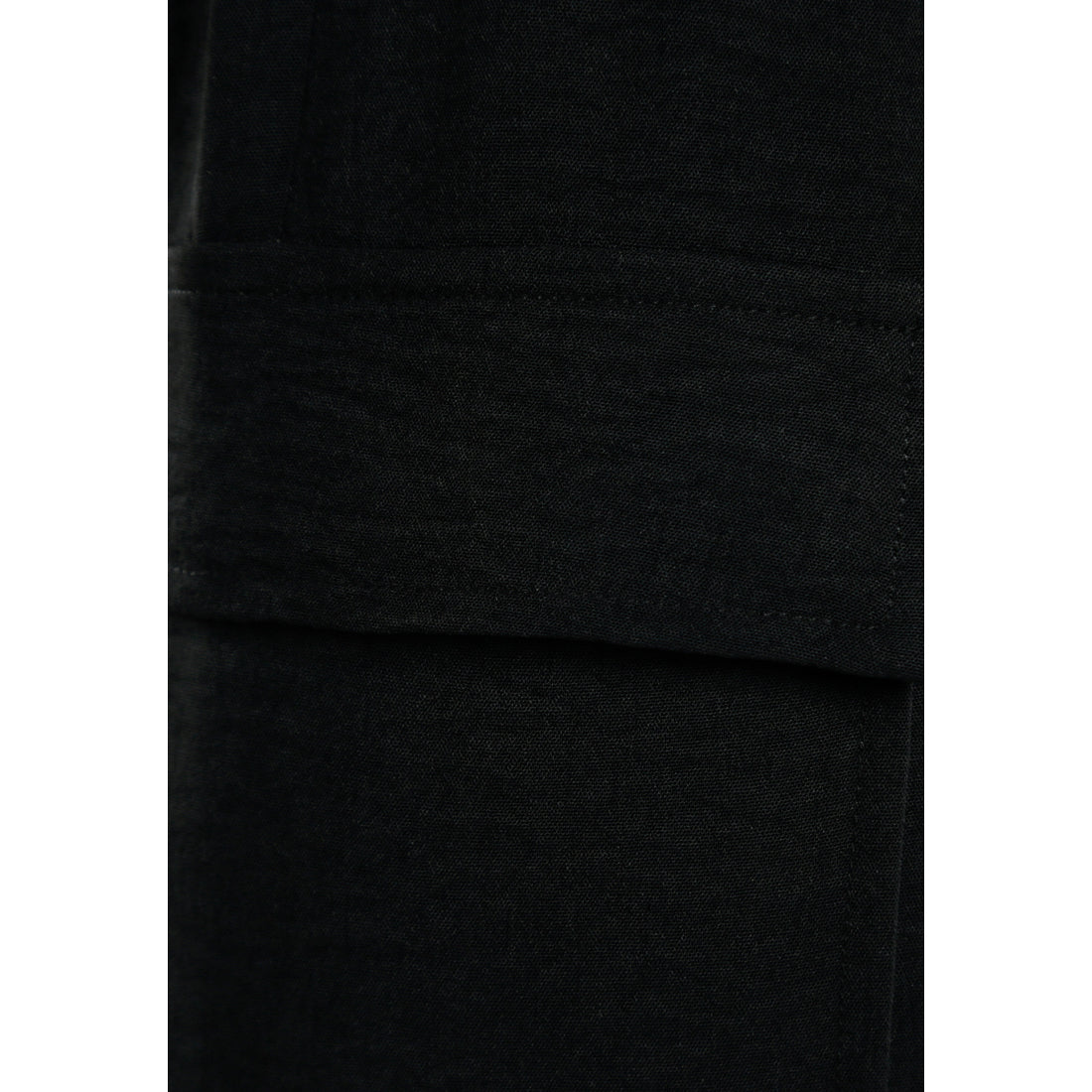 drawstring waistband cargo pants#color_black
