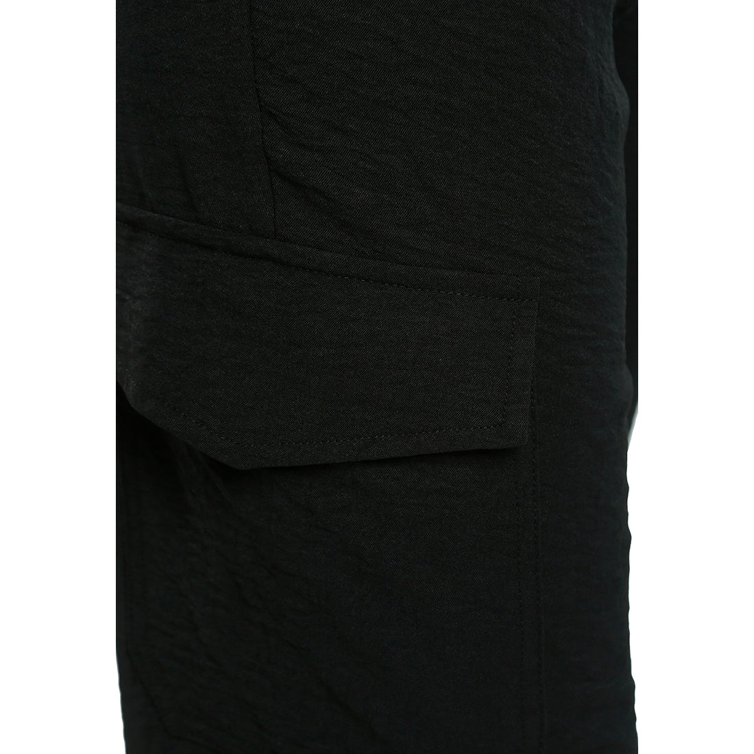High-Rise Cargo Drawstring Pants