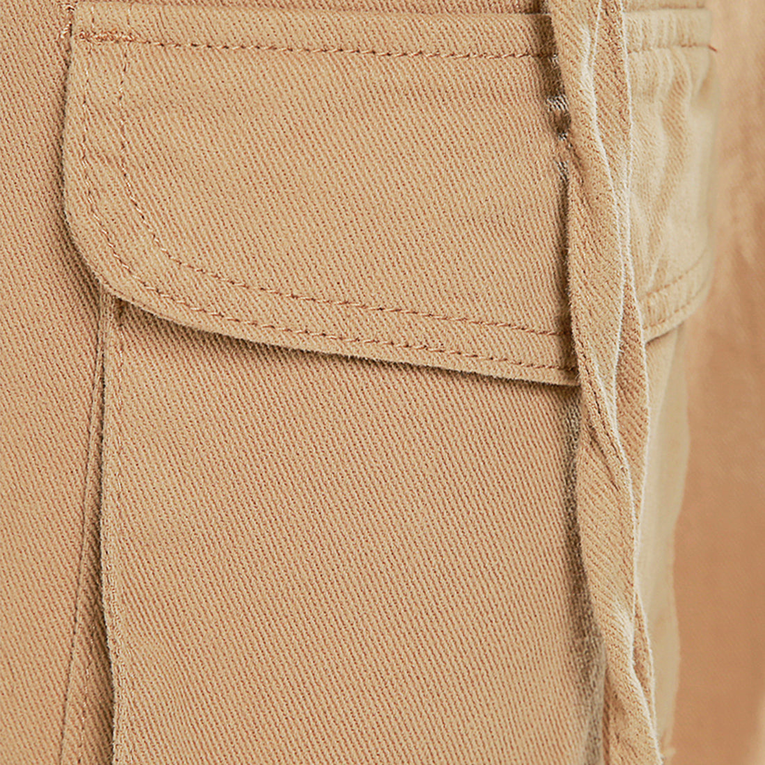 utility drawstring pocket pants#color_camel