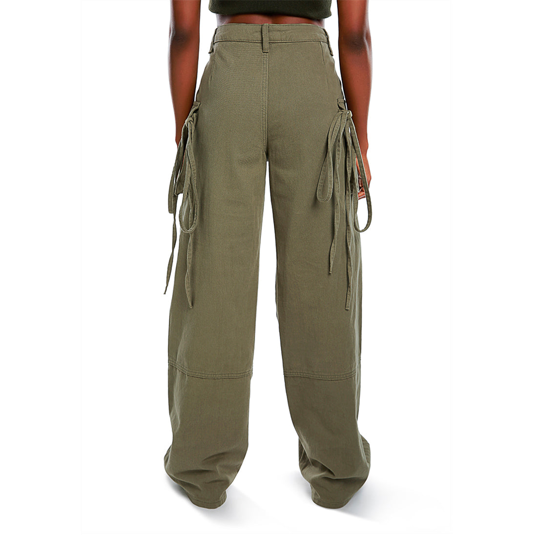 utility drawstring pocket pants#color_olive
