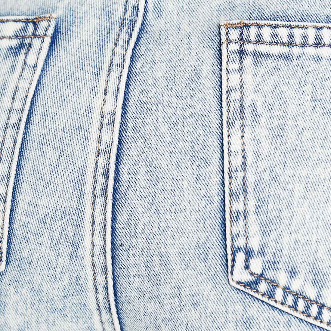 Flap Ankle Pockets Denim#color_blue