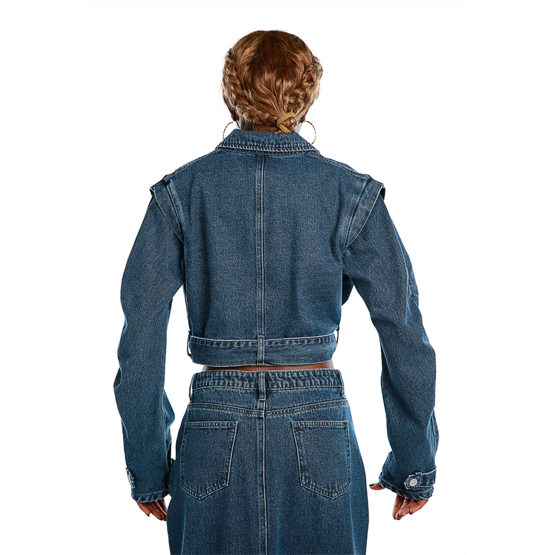 knotted denim jacket#color_navy