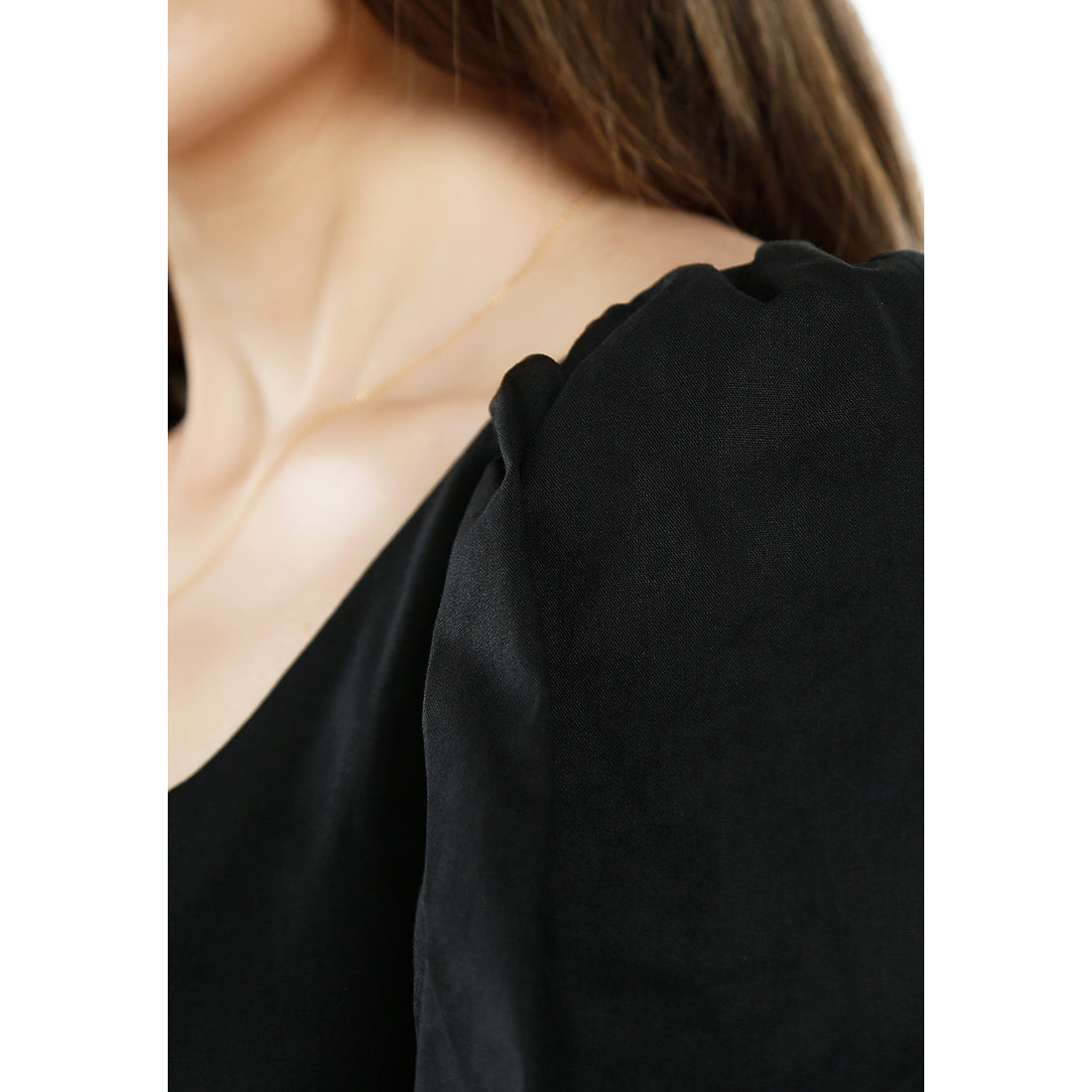 sweetheart neck a-line dress#color_black