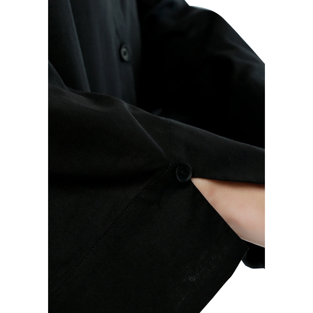 relaxed fit shirt dress#color_black