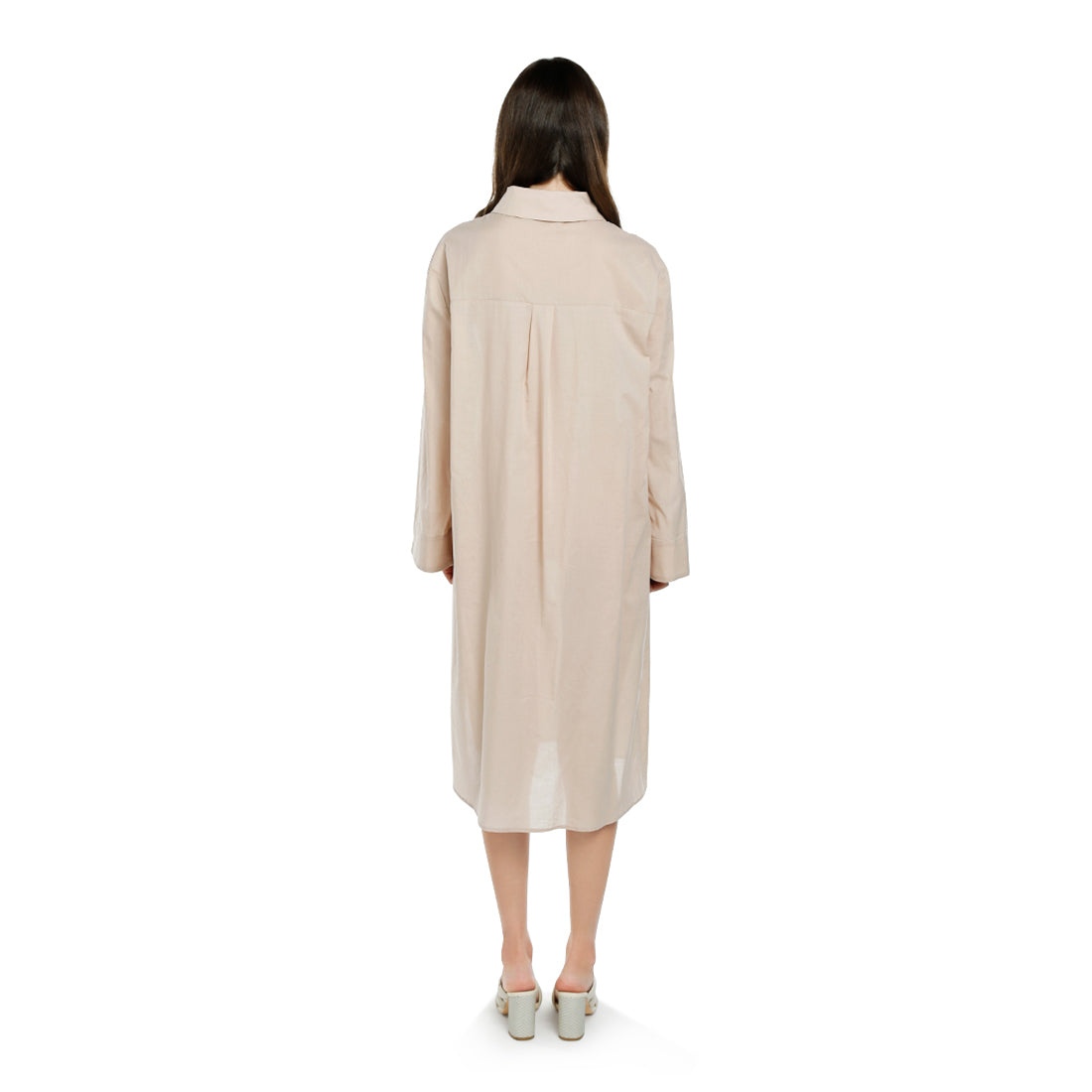 relaxed fit shirt dress#color_khaki