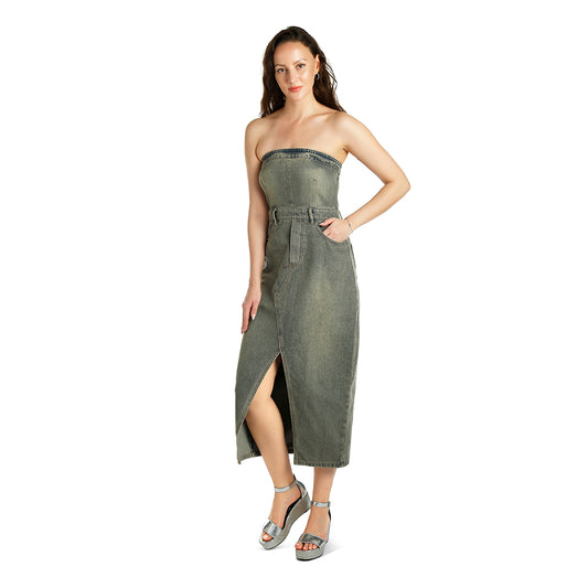 vintage wash strapless midi dress#color_vintage