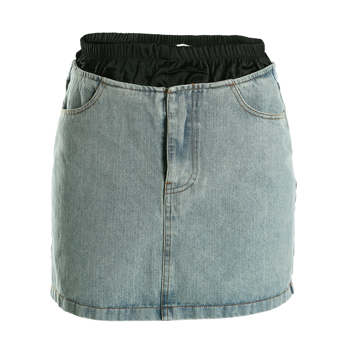 elasticated waistband layered mini skirt#color_vintage