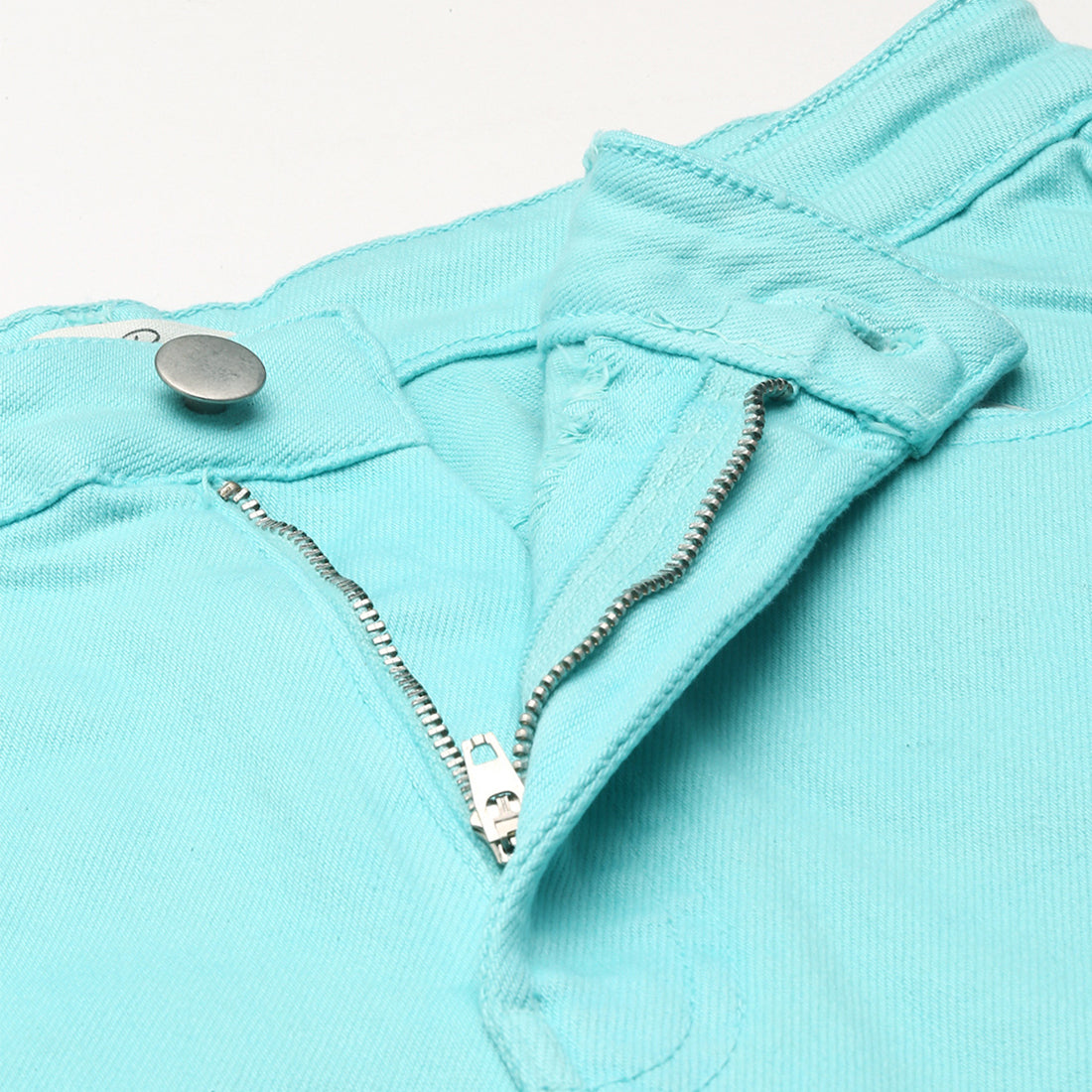 Turquoise  High Waist Shorts