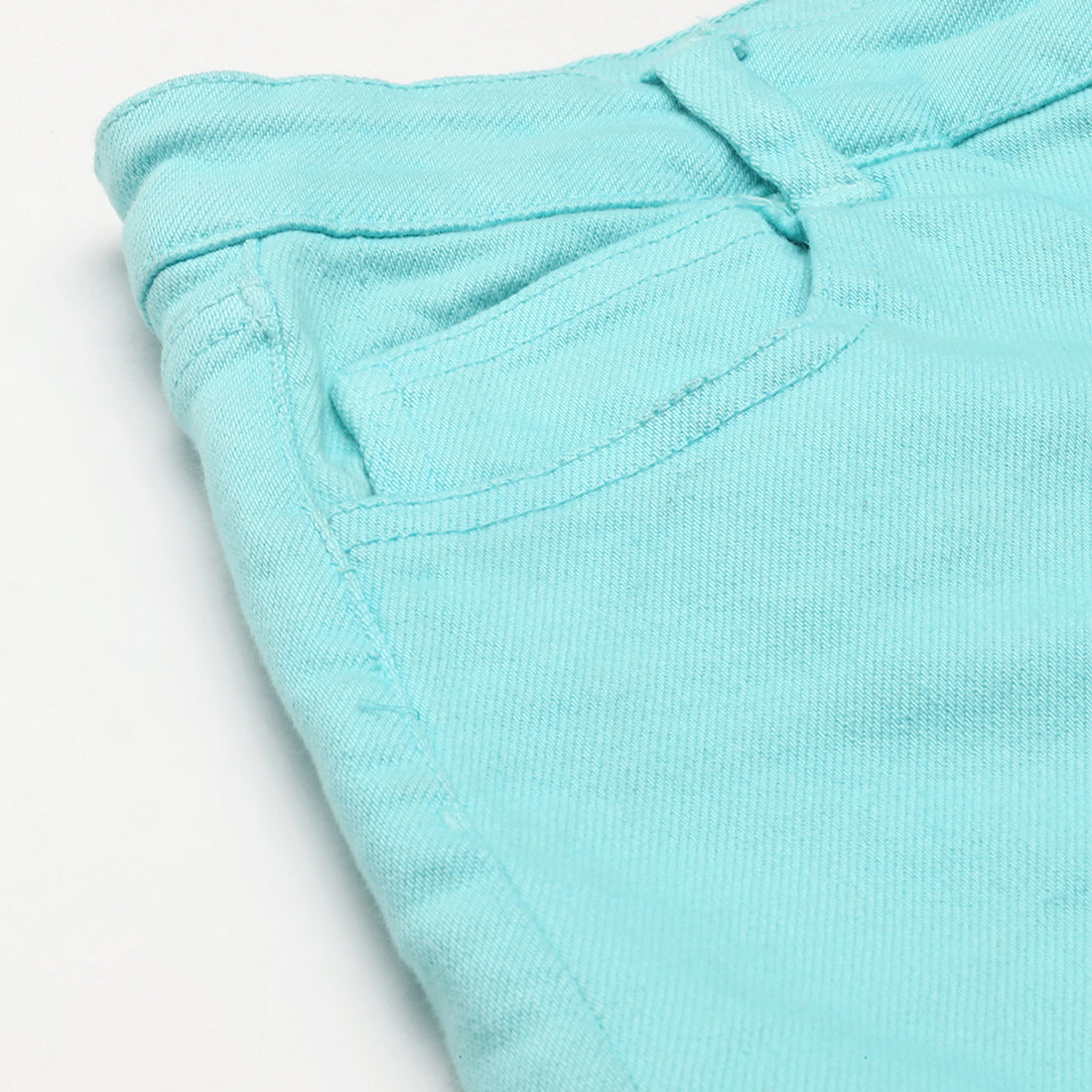 Turquoise  High Waist Shorts