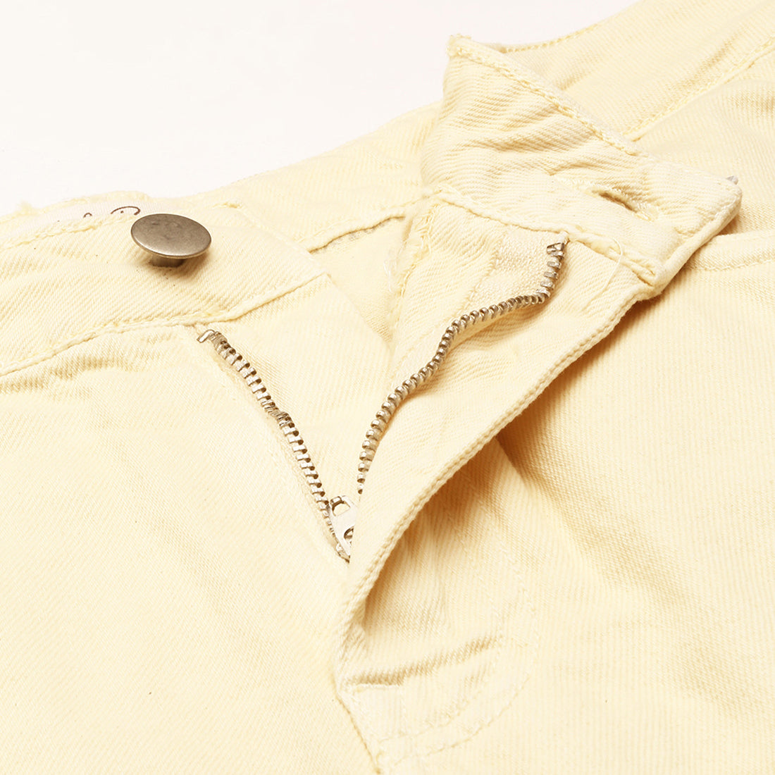 Beige Basic Upturn Hem Shorts