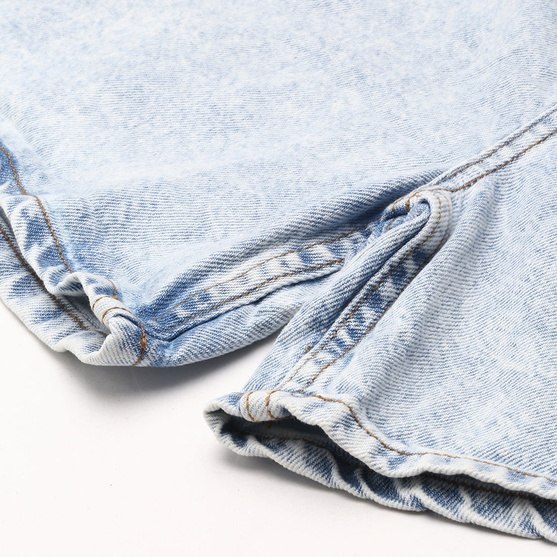 High Waist Light Blue Denim Shorts