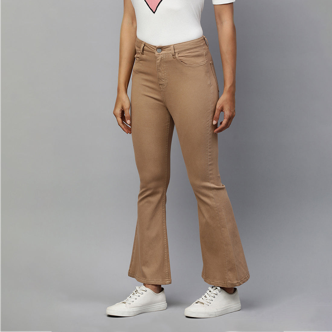 high waist wide leg pants#color_camel