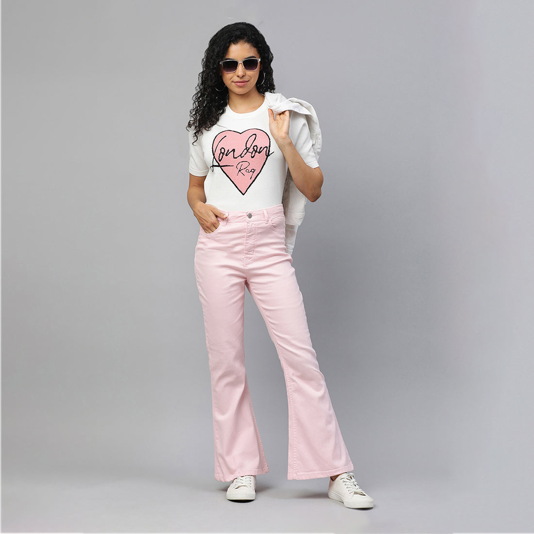 high waist wide leg pants#color_blush