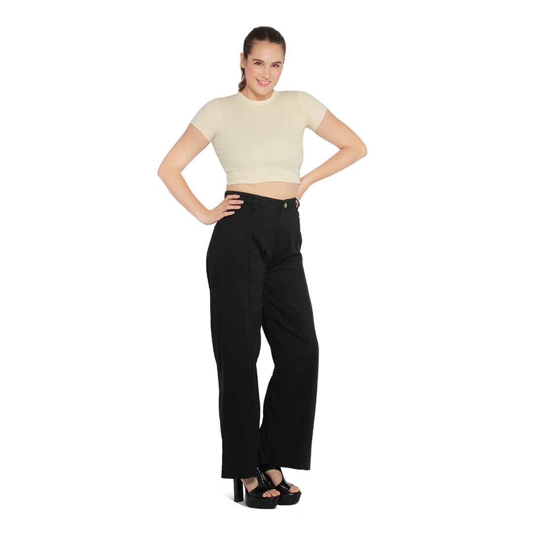 flared pants for women#color_black