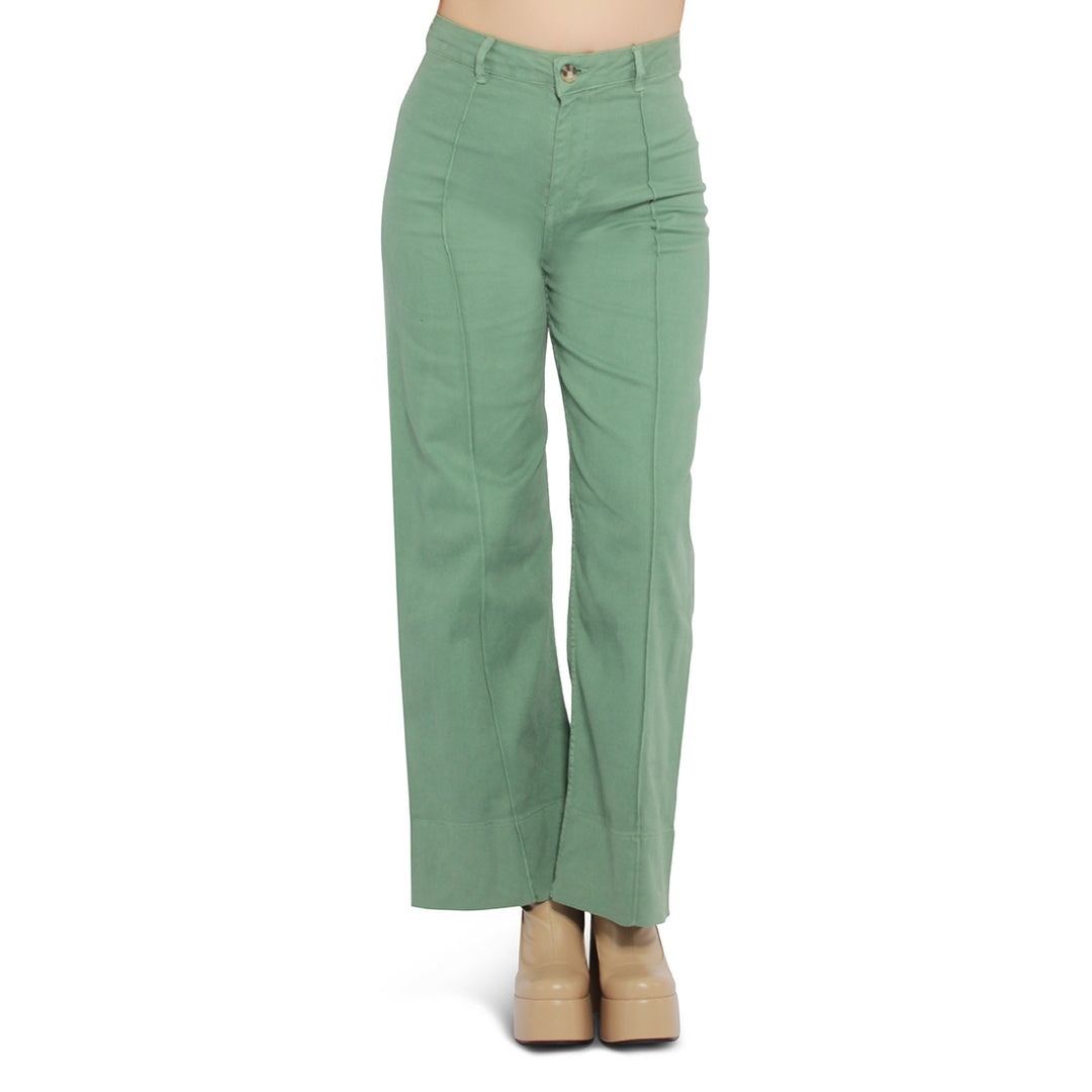 flared pants for women#color_green