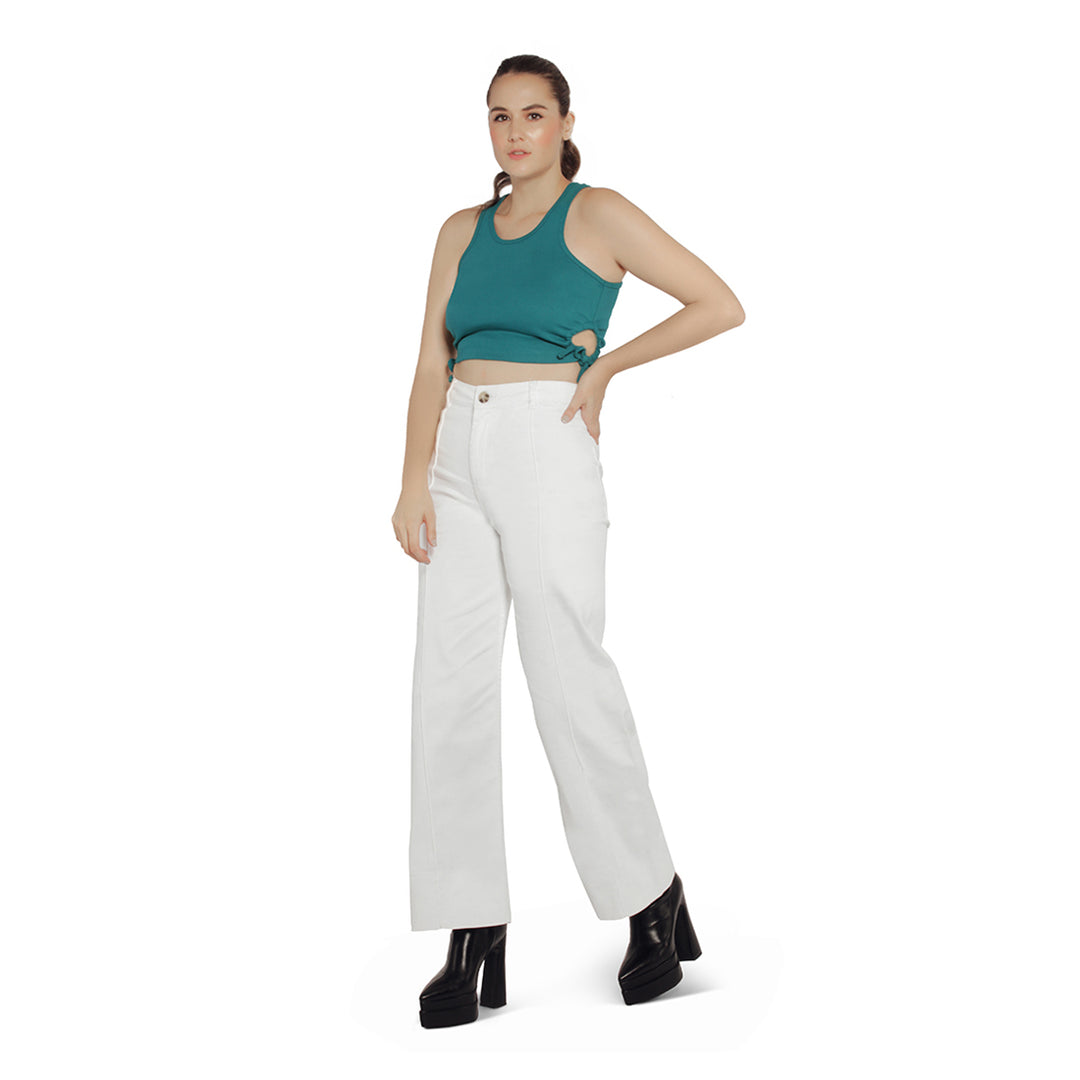 flared pants for women#color_white