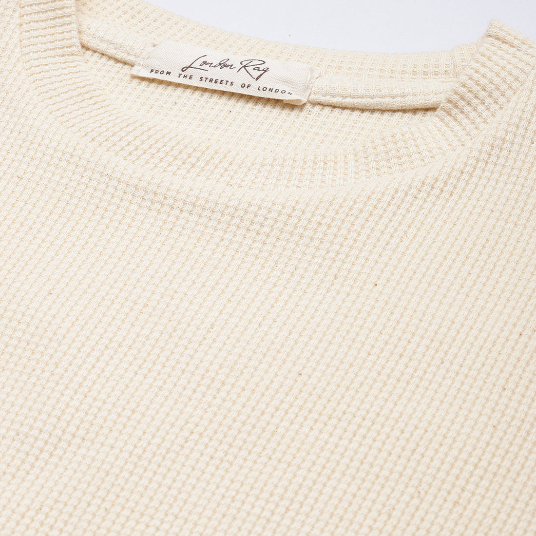 crew neck rib knit top#color_beige