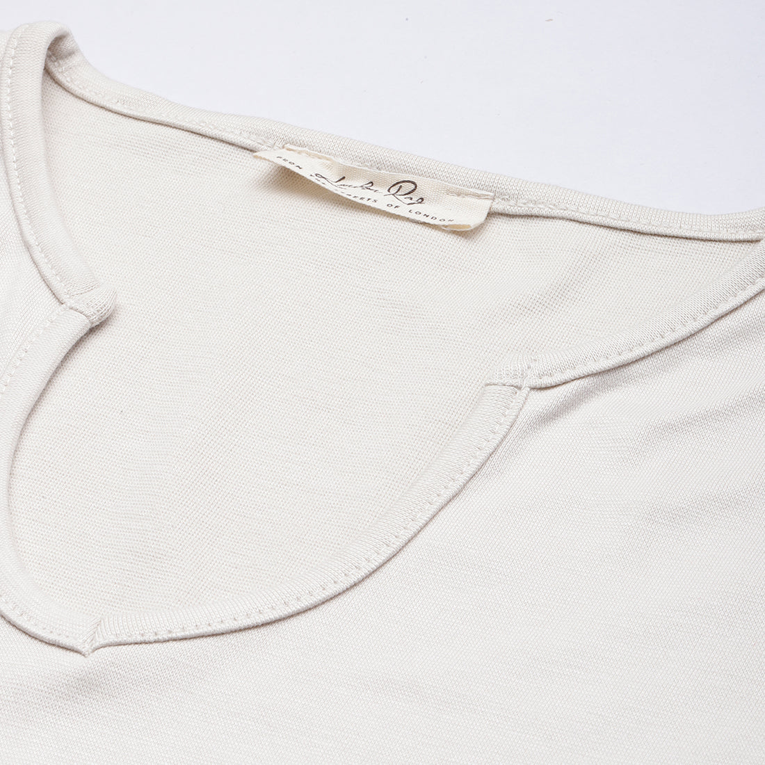 v neck rib knit top#color_beige