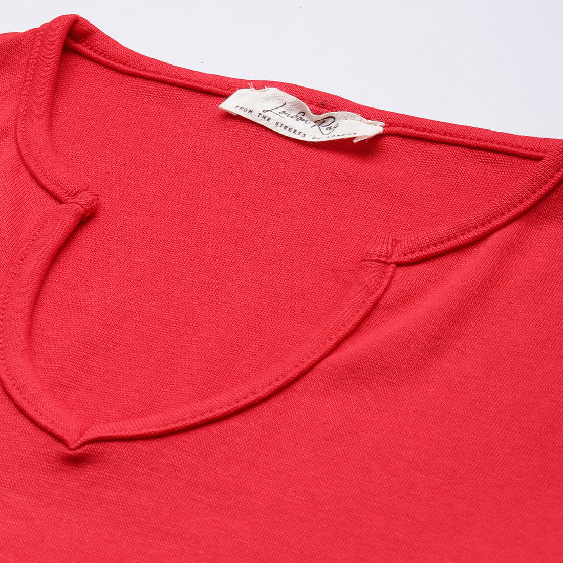 v neck rib knit top#color_red