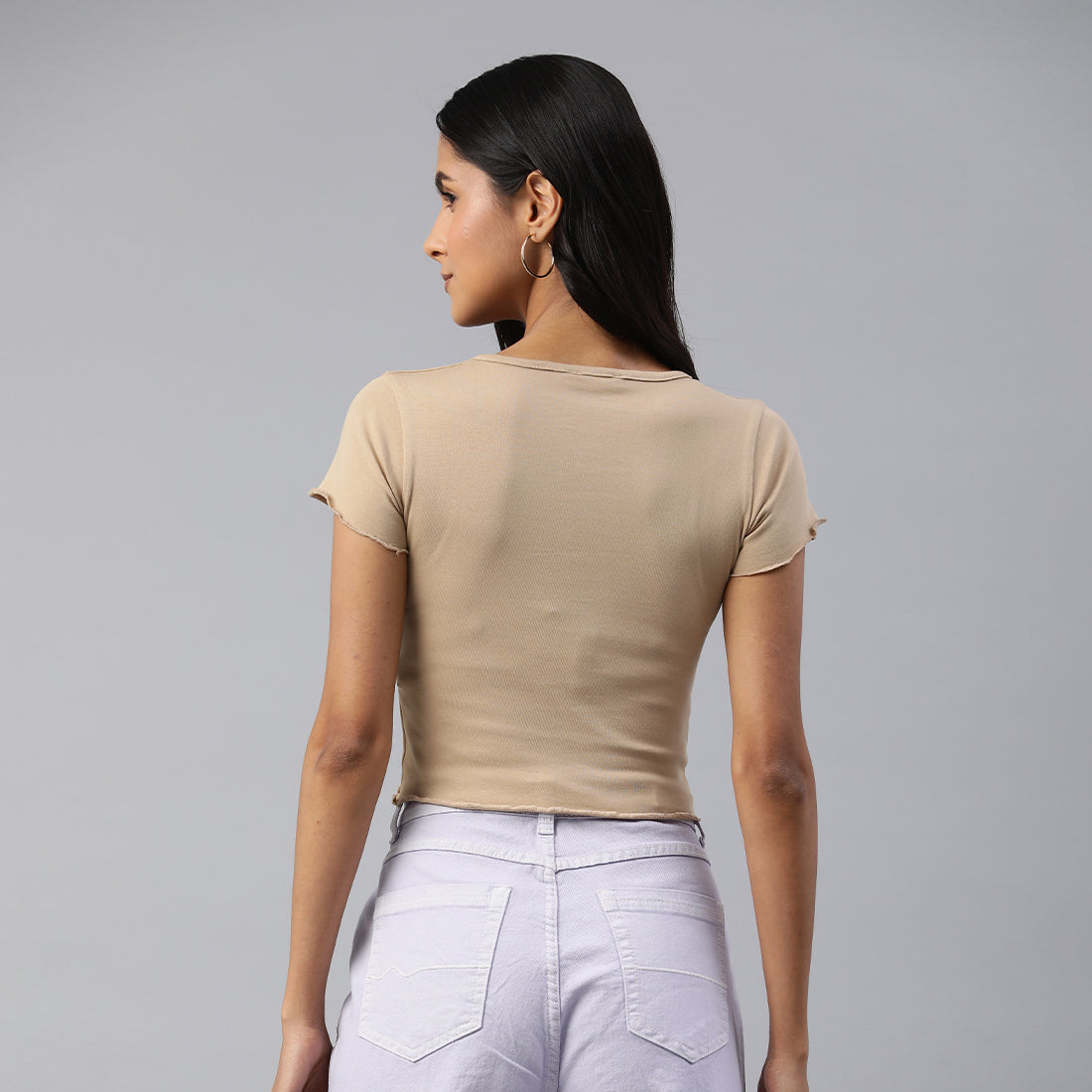 v neck rib knit top#color_taupe