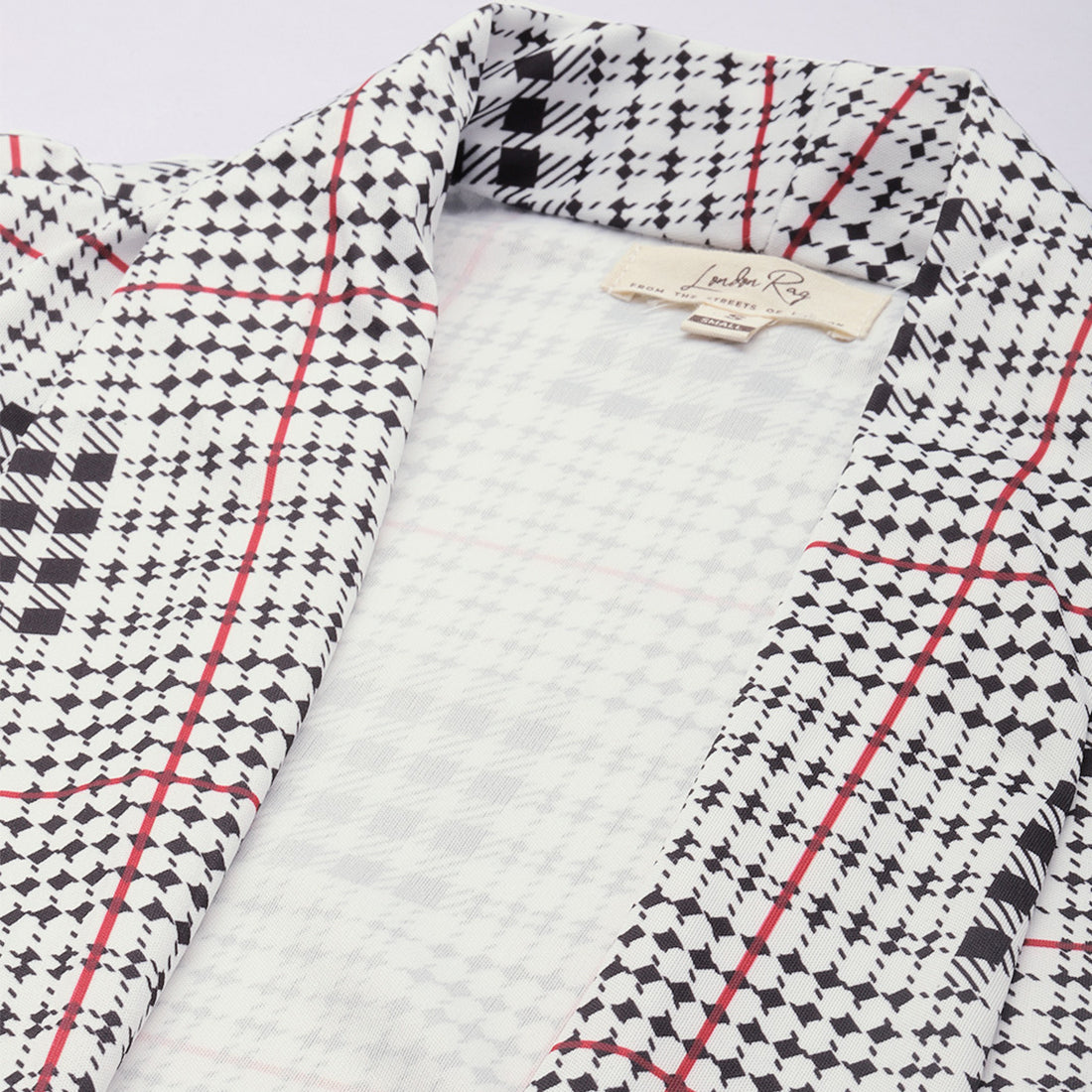 Black Glaze Print Semi Casual Blazer