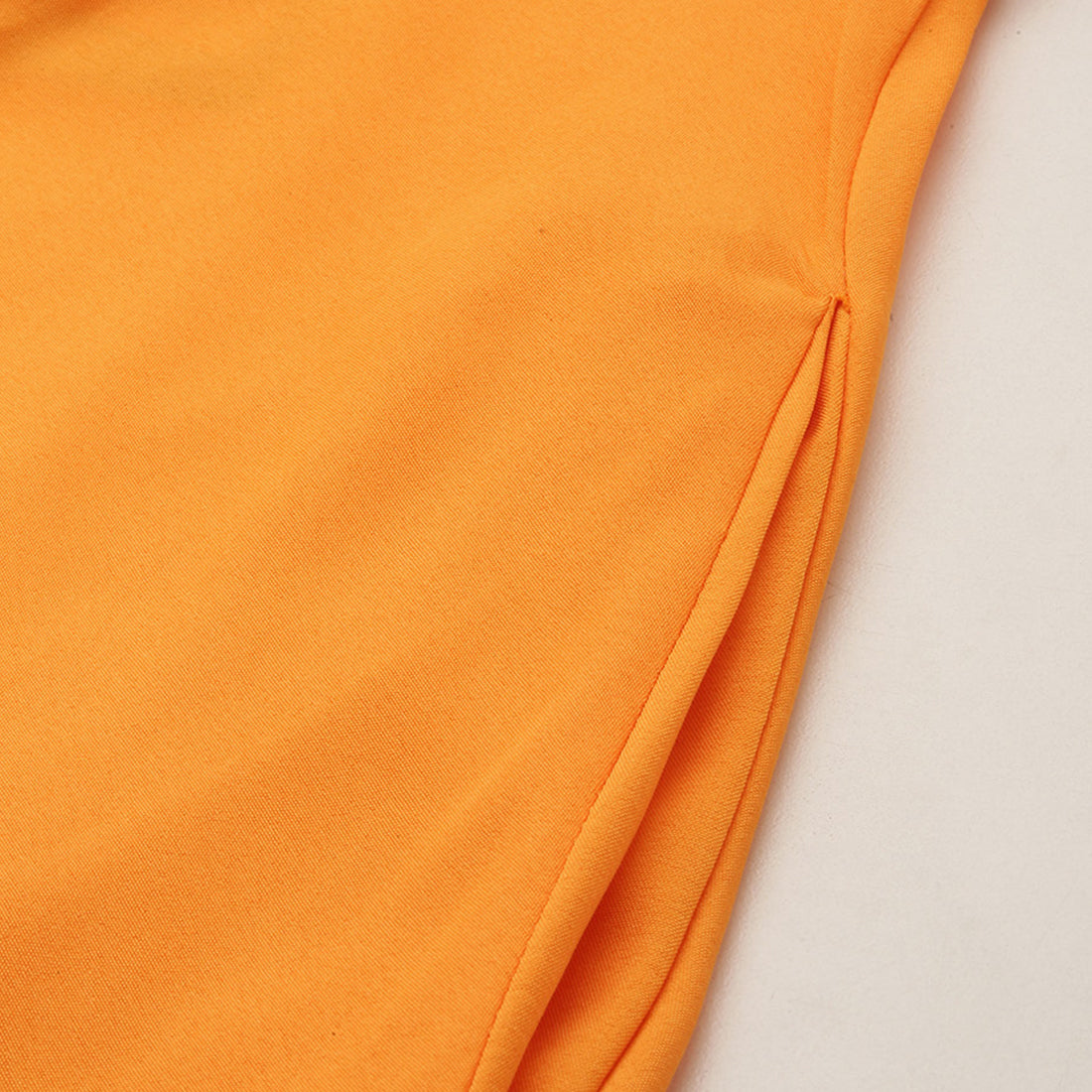 bow detail slit long skirt#color_orange
