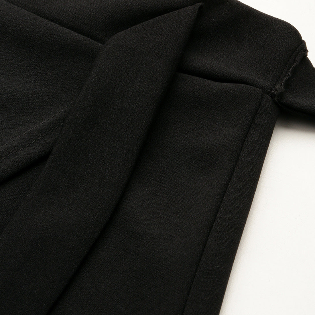 wrap style long maxi skirt#color_black