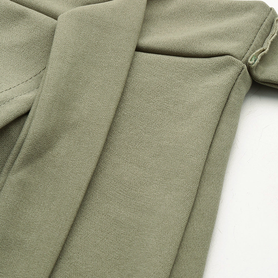wrap style long maxi skirt#color_olive