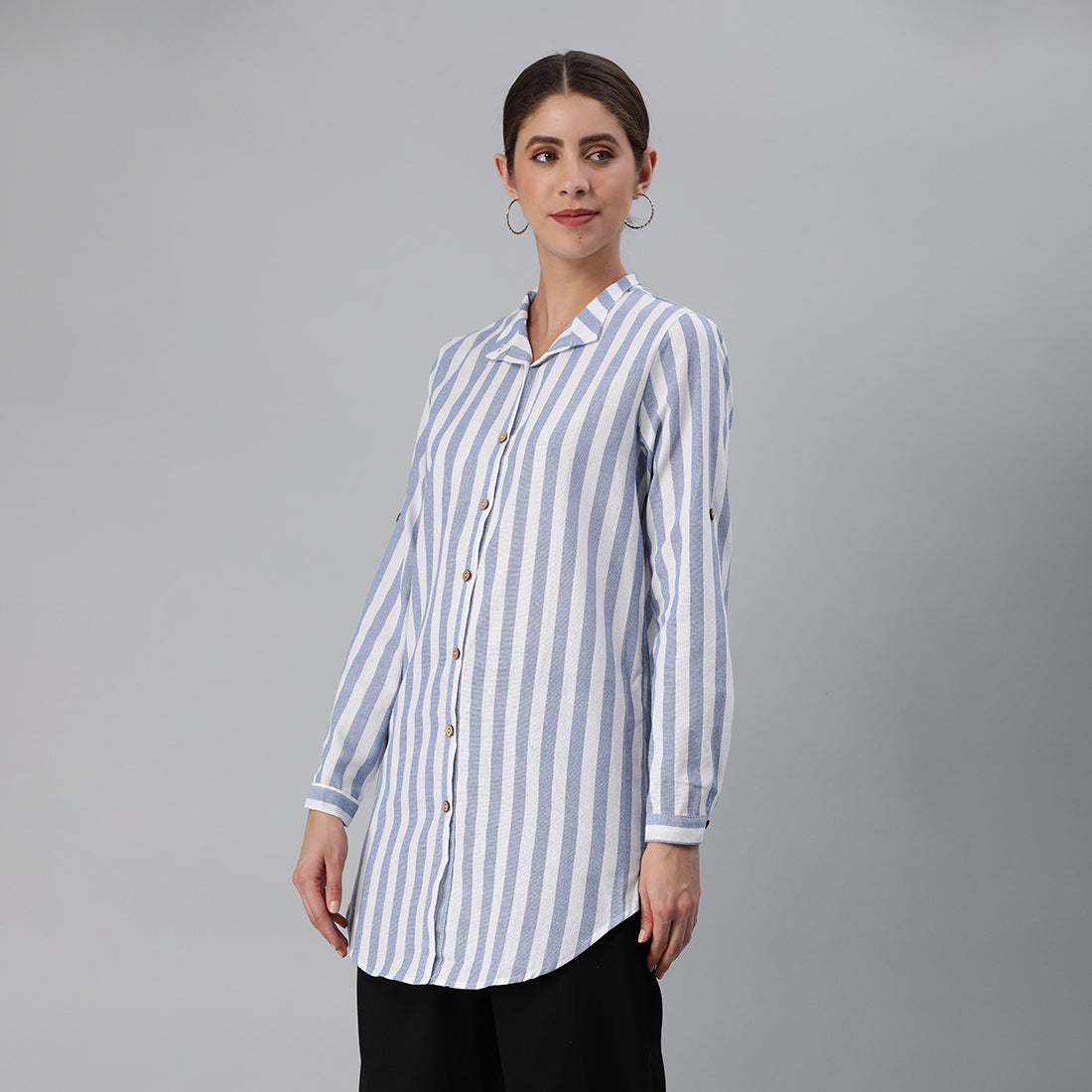 striped long sleeve shirt#color_aqua-blue