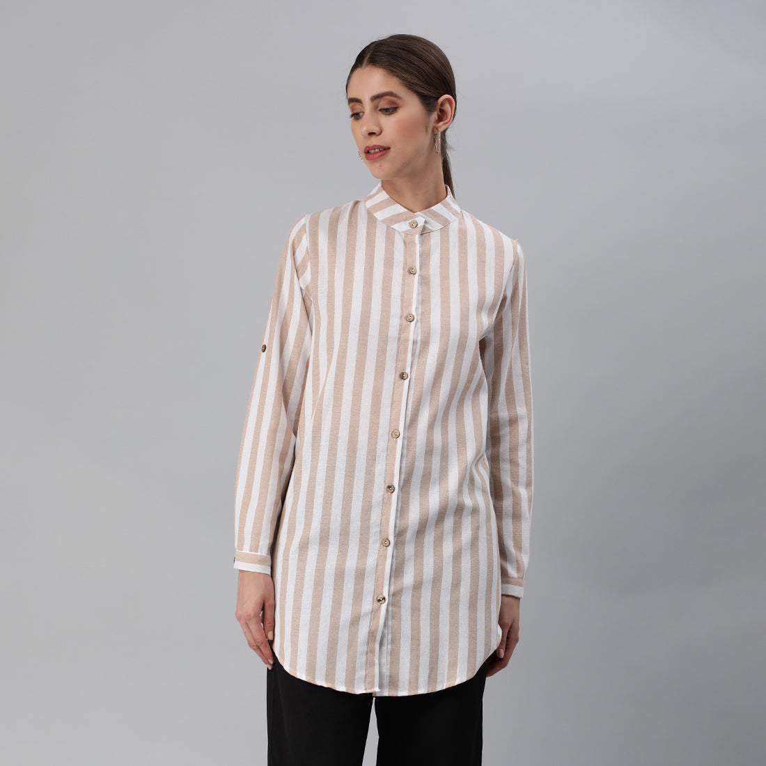 striped long sleeve shirt#color_beige