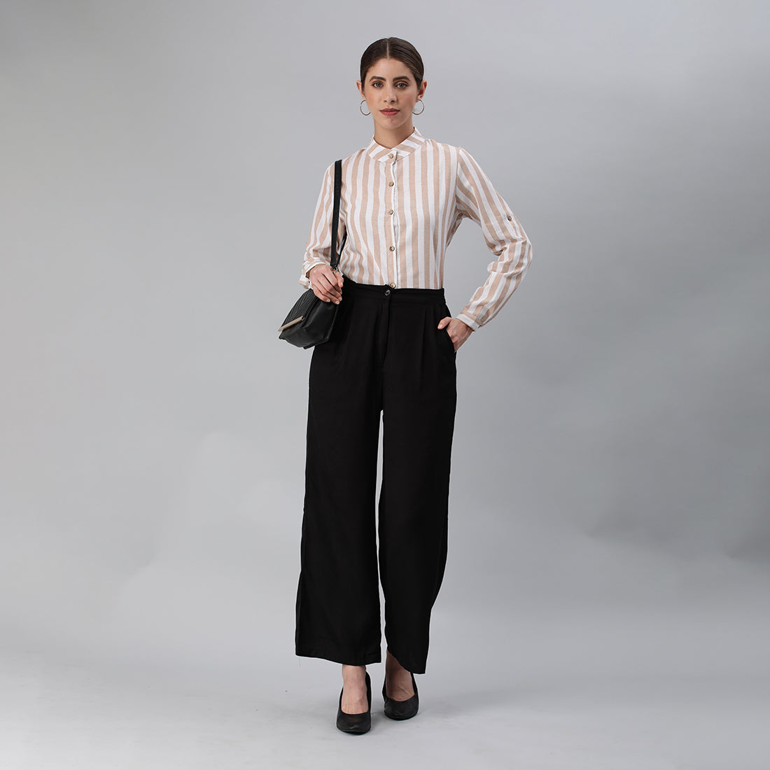 striped long sleeve shirt#color_beige